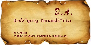 Drégely Annamária névjegykártya
